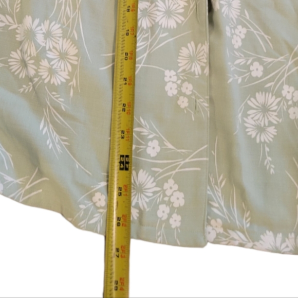 Draper's & Damon's Tropical Green Dress with Button Up Size XL - Picture 6 of 14